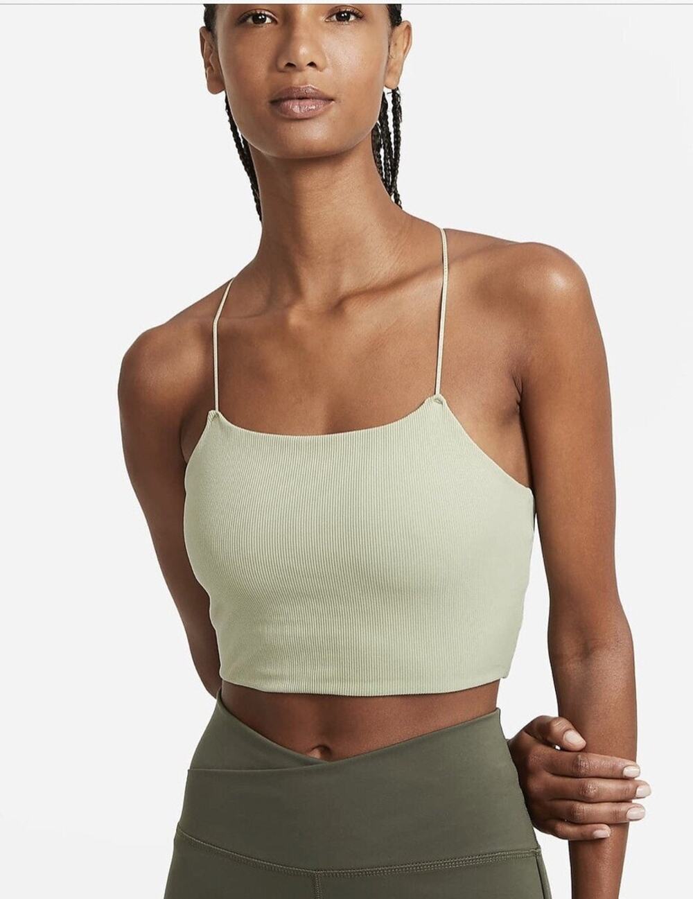 Nike Women's Tank Top Size XS | Green Yoga Infinalon Luxe Strappy Camisole